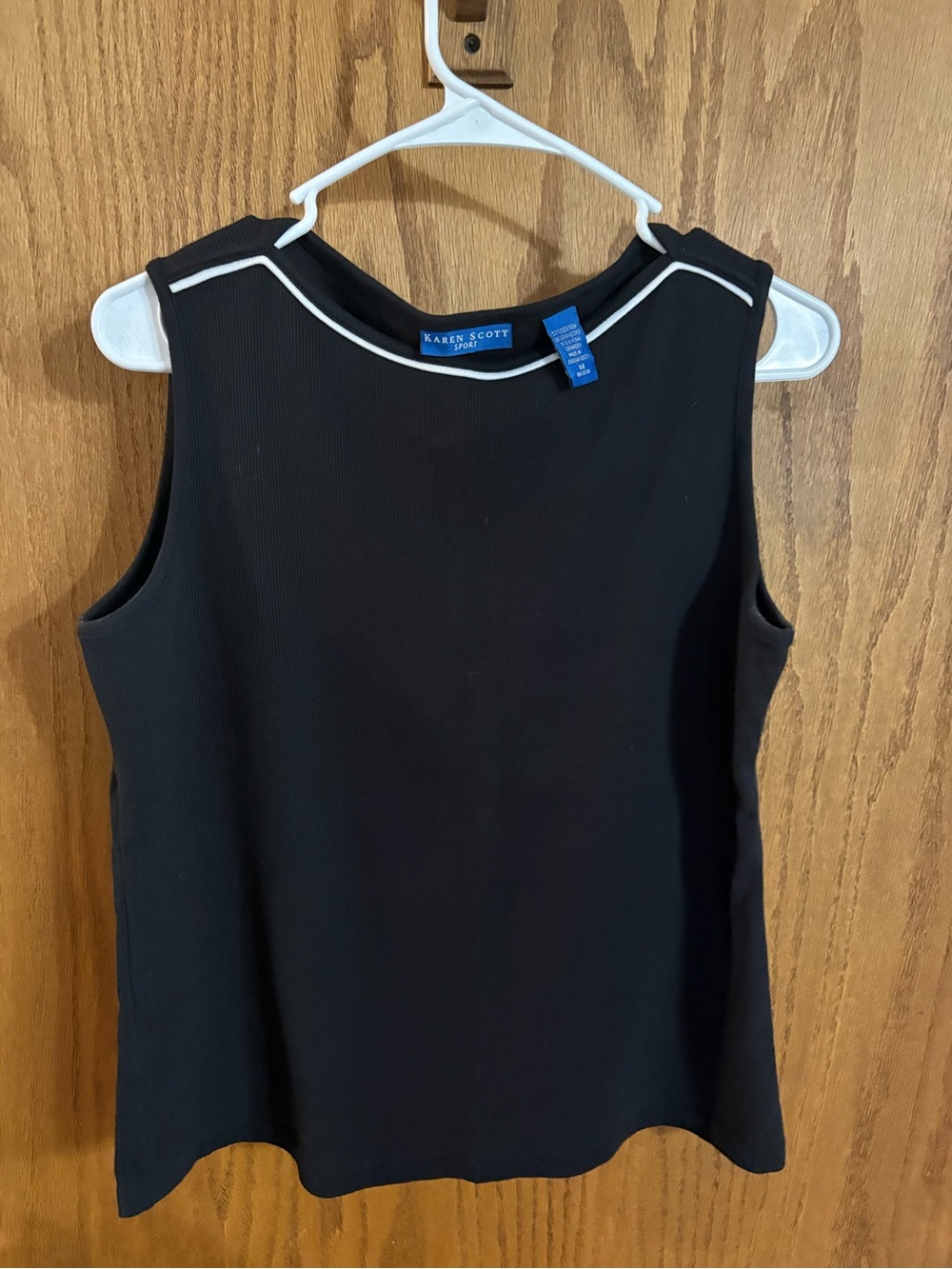 Karen Scott Black Shell with White Trim